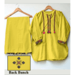 Aliya Back Bunch Flapper Style 2-Pcs Stiched Suit. (6)