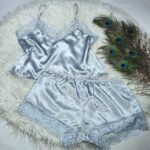 Faux Silk Top and Short Cami Set3