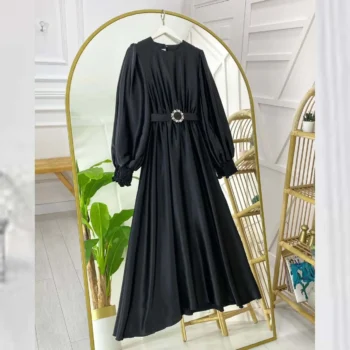 Shiny Silk Style Long Stitched Maxi.