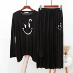 Baggy-Style Big-Printed 2-Pcs Lounge And Night Wear Suit. WLW-09