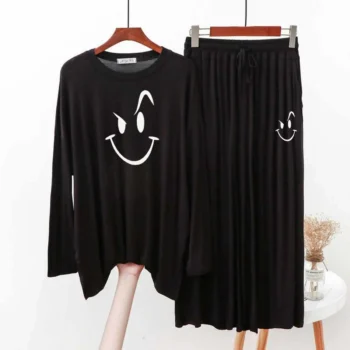 Baggy-Style Big-Printed 2-Pcs Lounge And Night Wear Suit. WLW-09