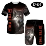 All-Over 3D Printed Premium Quality Dry-Fit 2-Pcs Summer Suit. D-04