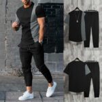 Contrast Patch-Work Pintex Style 2-Pieces Summer Suit