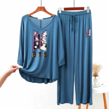RH-Style Big-Printed 2-Pcs Lounge And Night Wear Suit. WLW-05