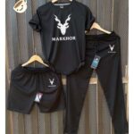 Black Markhor Bundle Of 3 Dry-Fit Premium Quality Summer Suit.