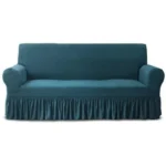 Frill Jersey Sofa Cover - Zinc