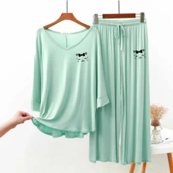 RH-Style Logo-Printed 2-Pcs Lounge And Night Wear Suit. WLW-05