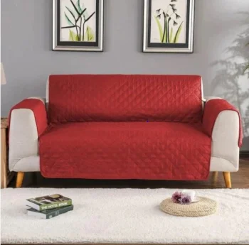 Quilted Sofa Protector - Maroon