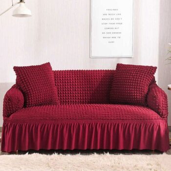 Mehroon Bubble Style Sofa Cover