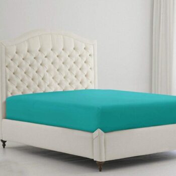 Jersey Bed Fitted Sheets-Sky Blue