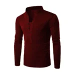 Granded Collar Style Full-Sleeve Summer T Shirt