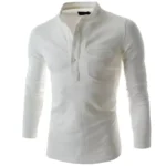 Henley Flap Collar T-Shirt