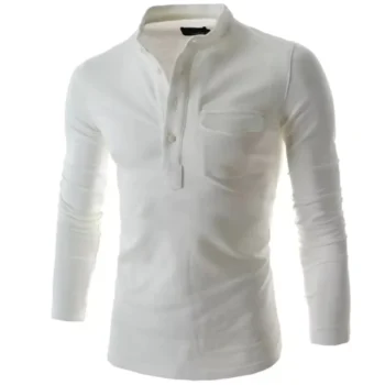 Henley Flap Collar T-Shirt