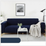 Sofa Cumbed Cover Dust Proof - Navy Blue