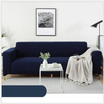 Sofa Cumbed Cover Dust Proof - Navy Blue