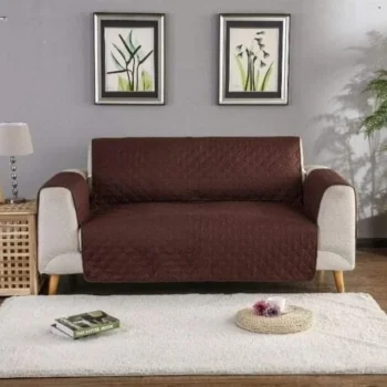 Quilted Sofa Cover - Chocolate