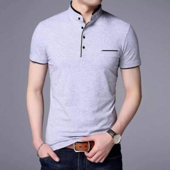 Show Pocket Short-Sleeve Collar Tshirt