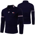 Tommy-Stripe Collar T-shirt