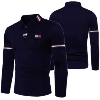 Tommy-Stripe Collar T-shirt