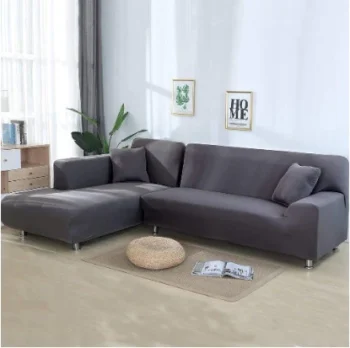 L-Shaped Sofa Covers - Light Grey