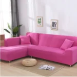 L-Shaped Sofa Covers - Pink