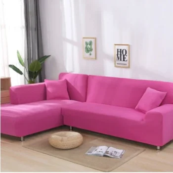 L-Shaped Sofa Covers - Pink