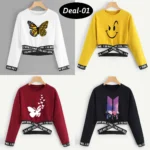Bundle Of 4 Short Length Style R-Neck F-Sleeve Printed Tee. D1