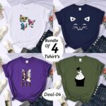 Bundle Of 4 Funky Printed R-Neck H-Sleeve Tshirt's For Her. B4PT-D-4