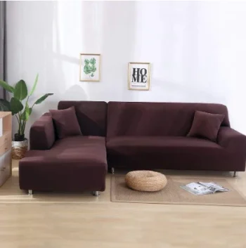 L-Shaped Sofa Covers - Brown