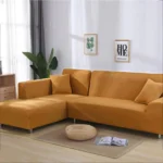 L-Shaped Sofa Covers - Mustard