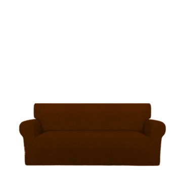 Sofa Cover Cotton Jersey Fabric - Med Brown