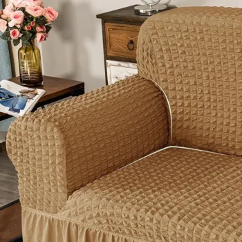 Med Brown Bubble Style Sofa Cover