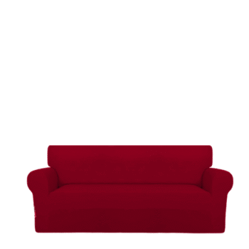 Sofa Cover Cotton Jersey Fabric - Red